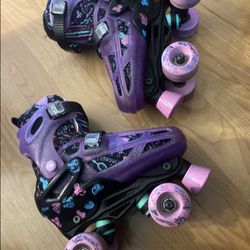 Rollerblades adjustable size 3-6, fit shoe size 3, 4, 5, 6