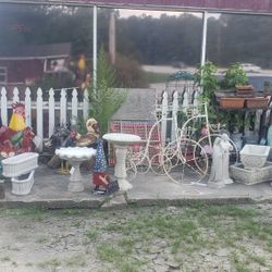 Yard Art Galore Metal Concrete Etc.$15-$175 Ea 