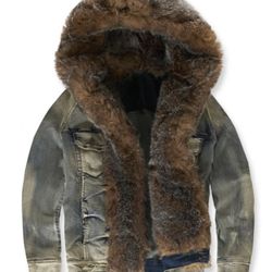 DURANGO HOODED DENIM JACKET SIZE L