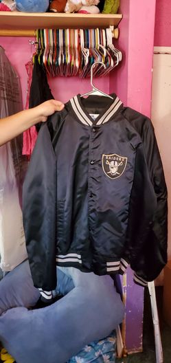 Vintage Raiders NFL Satin Bomber Jacket