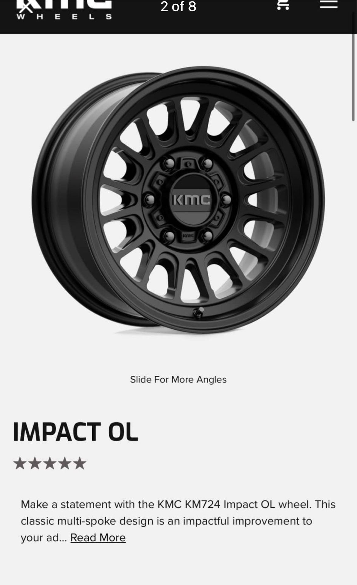 (5) 17” KMC wheels with Nitto Grappler Tires & wheels sensors