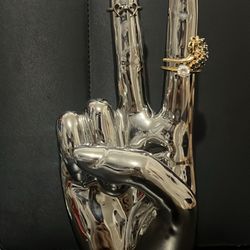 Chrome Hand Ring Holder / Jewelry Organizer