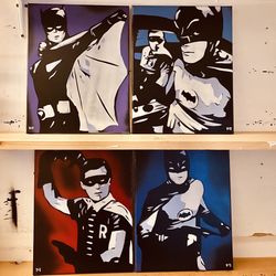 Batman Paintings. Set Of 3 