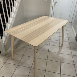 IKEA dinner table  LISABO Table, ash veneer, 55 1/8x30 3/4 "