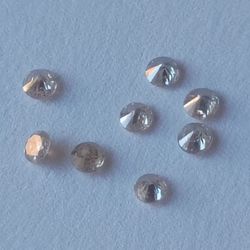 .87 Total Weight Natural 8 Diamonds Loose Average 2.98mm Spread Round 2 Stone 2.80