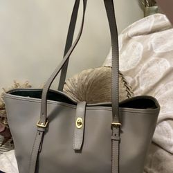Dooney & Bourke Taupe Tote Turn lock