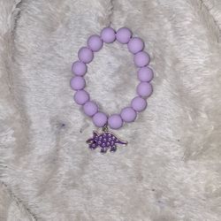 Purple Beaded Baby Bracelet