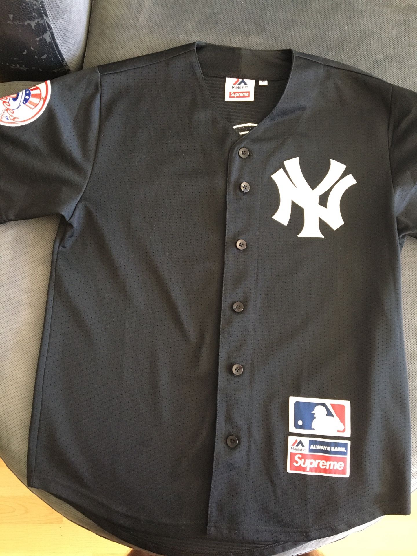 Supreme Yankees Baseball Jersey Black 