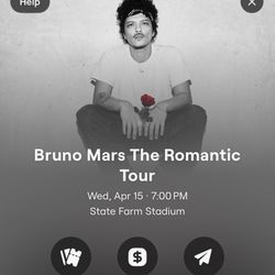 Bruno Mars April 15th FLOOR SEATS