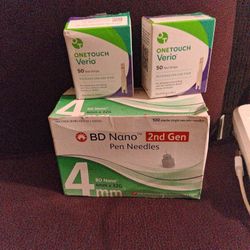 One Touch Verio 50 Test Strips 2 Boxes Bd Nano 2nd Gen 100 Box