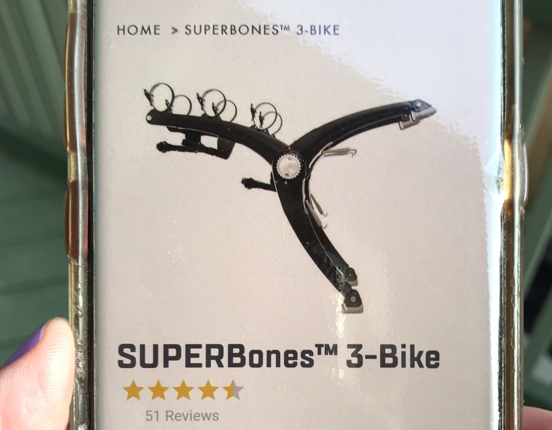 Saris SUPERBones 3 bike rack. Purchased for $399. Only used twice.