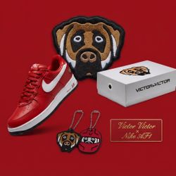 Victor Victor x Nike AF1  “University Red”