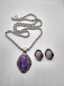 Sterling Earrings Necklace Pendant