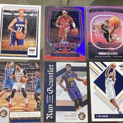 10 card NBA basketball Pelicans Brandon Ingram Anthony Davis Jrue Holiday  All cards are In good condition near mint to mint - gem. .