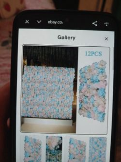 Artificial Blue Flower Wall Panel 60 ×40
