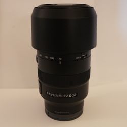 Sony E 70–350mm F4.5–6.3 G OSS APS-C Telephoto Zoom G Lens with Optical SteadyShot Model: SEL70350G