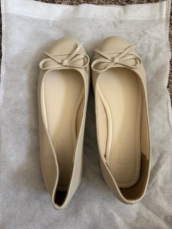 Beige flats