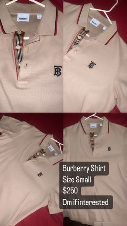 Men’s Beige Burberry Shirt Size (small) Worn