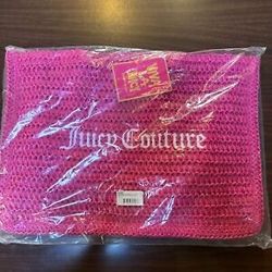 Juicy Couture Pink Bag Tote Woven Beach Travel Large New