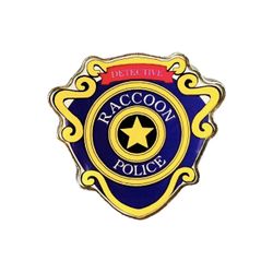 Resident Evil Enamel Pin Raccoon Police Detective Capcom SDCC