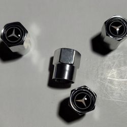 Set Of 4 New Wheel Tire Caps Air Valve Stem Cover For Mercedes Benz 