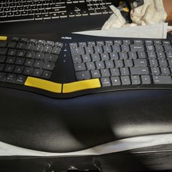 Nuclea Wirless Ergonomic Keyboard Split With Wrist Rest USB Charging And Bluetooth & USB Connectivity  # 337