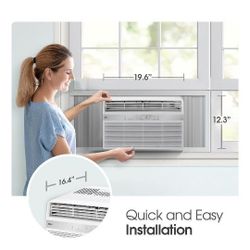 LG LW1025RSMX Window Conditioner, Wi-Fi Enabled w/Remote, 450 Sq.Ft, 4-Way Air Deflection, 3 Cooling and Fan Speeds, 115V, 10000 BTU, White