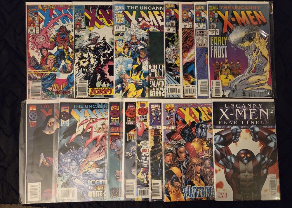 Uncanny X-Men comic book Collection of 15! Marvel. Keys. Vintage. 1st app.