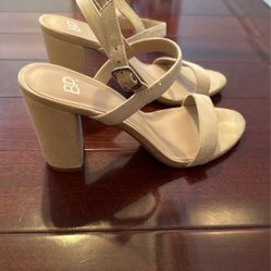 Suede Tan Heels - 6.5 