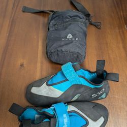 5 10 Stealth C4 RubberClimbing Shoes Mens 9.5 Powder Pouch