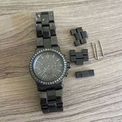 Women’s Michael Kors 'Dylan' Crystal Bezel Chronograph Watch, 43mm