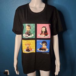 Kura Sushi x Demon Slayer Limited Edition Black T Shirt Size Large
