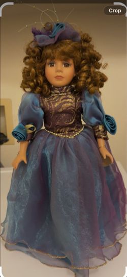 Porcelain Collector Doll in Victorian Gown