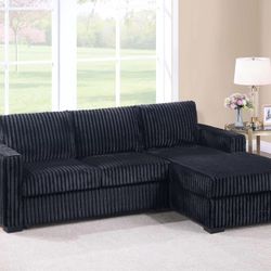Brand New Comfy Plush Corduroy Two Piece Sectional 