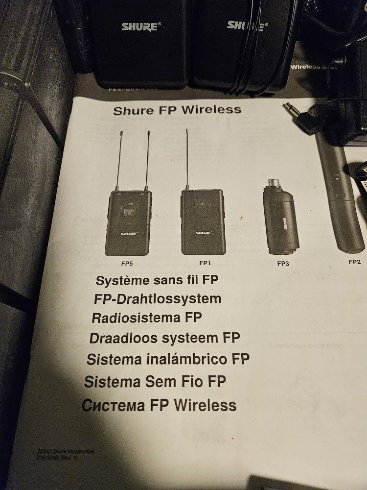 Shure Audio Visuaal Transmitters/receiver  For Video Work 