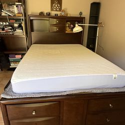 Full-size storage bed with 10 built-in drawers