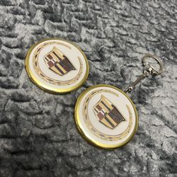 Cadillac keychain and fridge magnet 2.25 inch round