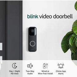 Blink Video Doorbell (newest model) — Two-way audio, HD video, long-lasting battery life, wired or wire-free install, motion detection, chime app aler