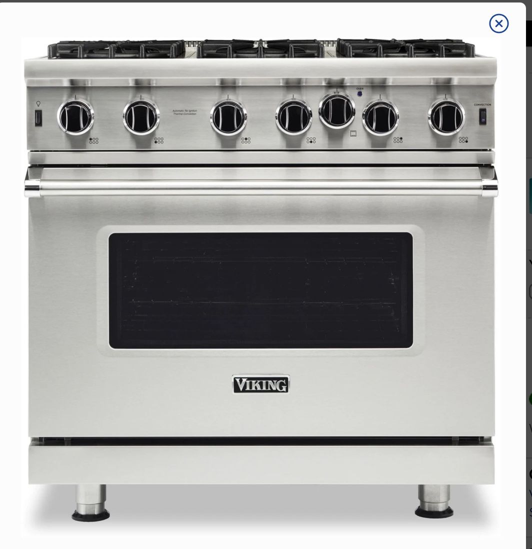 π₯ Viking 36β Professional Gas Range β Stainless Steel (Model VGIC53626BSSLP00)