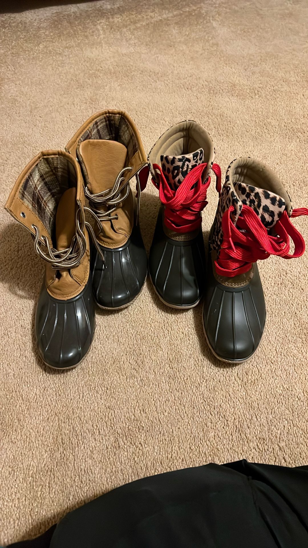 2 Pr. Women Duck Boots Sz 9 $ 20.00