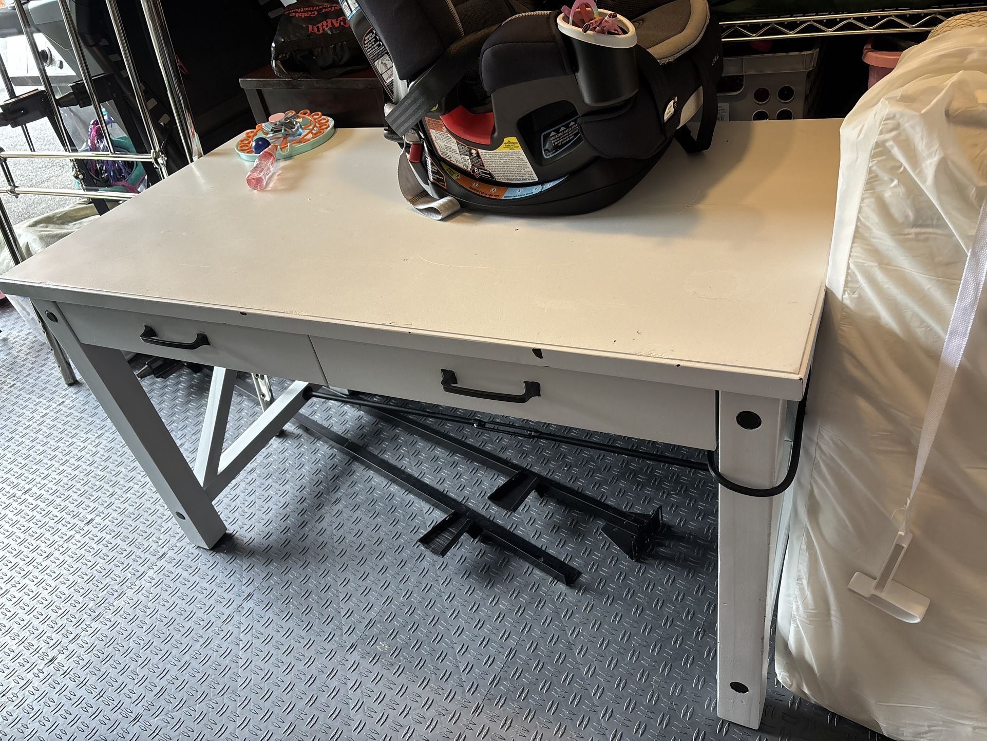 White desk