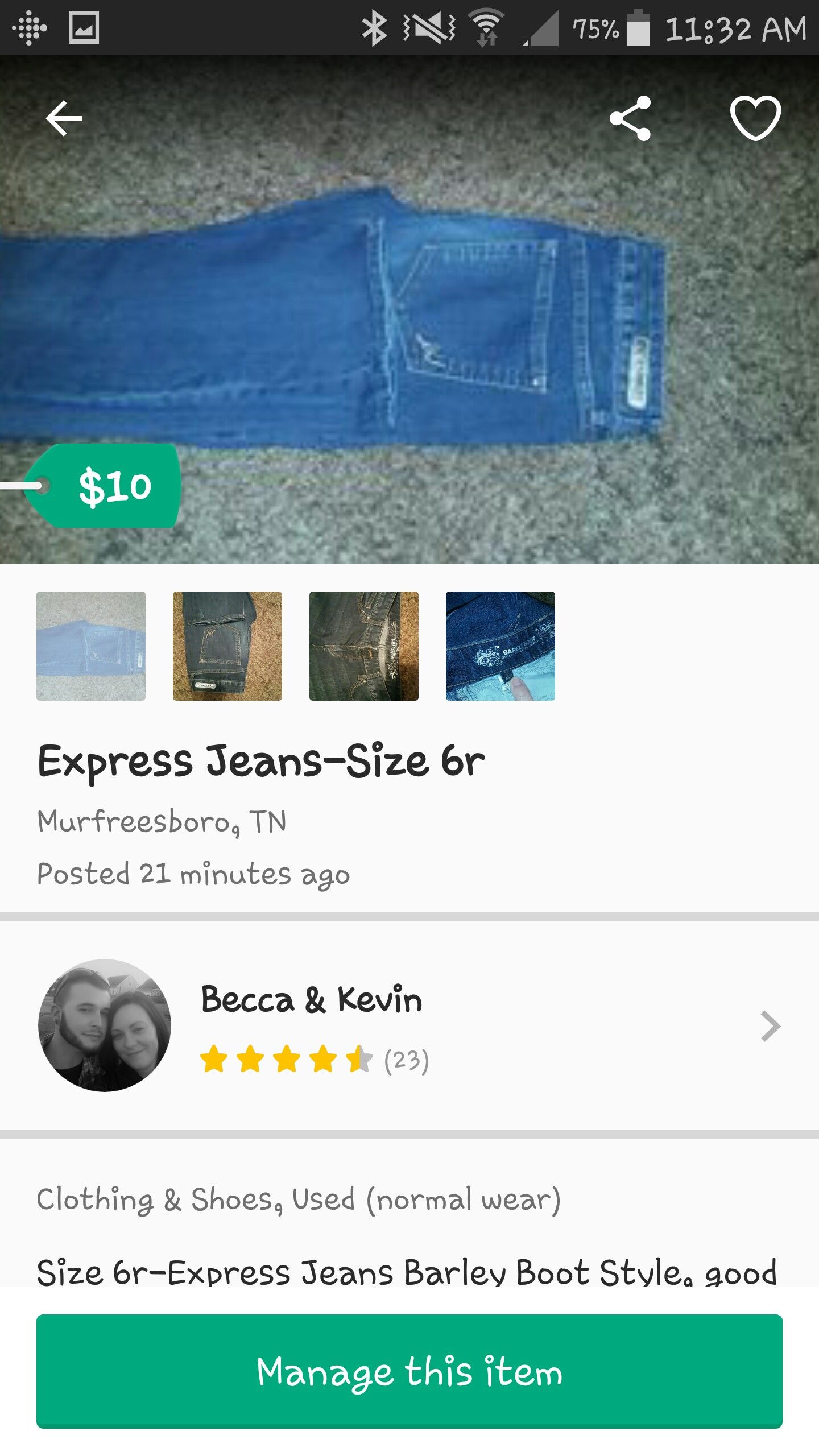3 Pair of Jeans (5/6 size)
