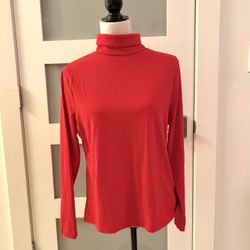 Style & Co women's red long-sleeved turtleneck t-shirt, new with tags