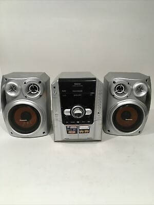 Panasonic Silver 5-CD/Tape Deck/MP3 Stereo System SA-AK343