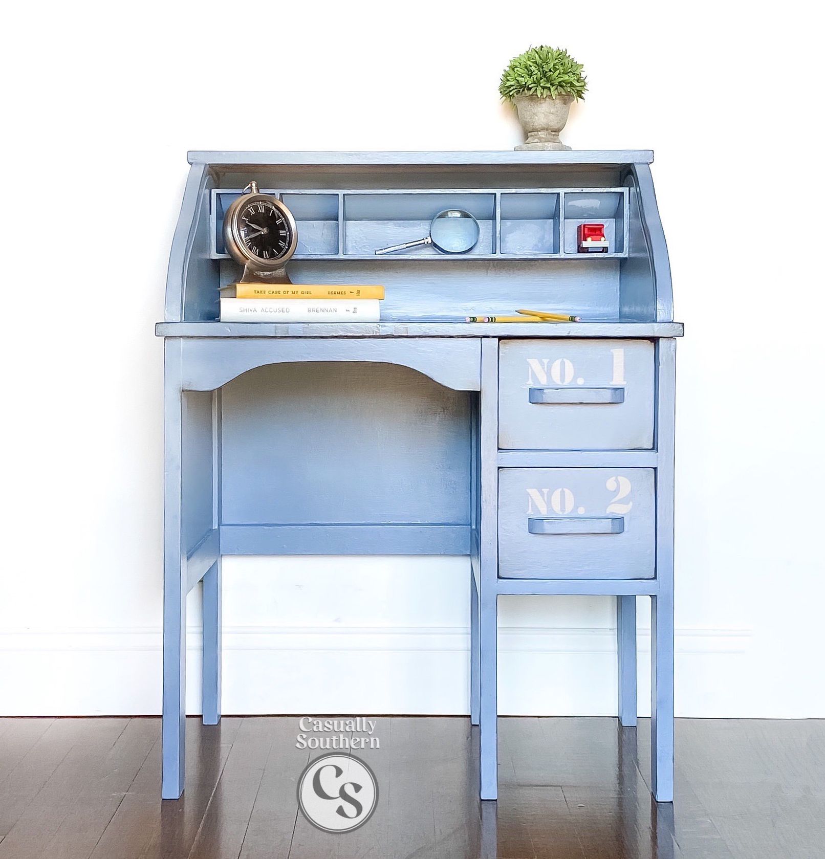 Dusty Blue Desk For A Child