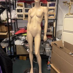 Full body fiberglass mannequin with makeup