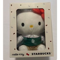 Hello Kitty Barista Star Bucks Plushie 