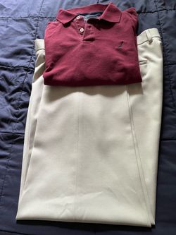 There is 6 pieces of clothing for man’s the sizes of the pants are 36/30 & The sizes of shirts are M one is L all for $125total