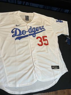 White And Blue #35 Baseball Jersey
