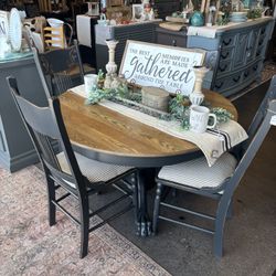 Newly Refinished Dining Room Table & 4 Chairs 